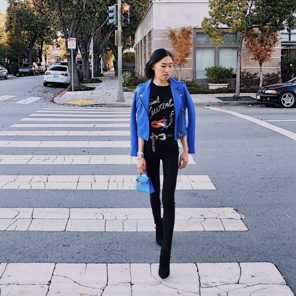 Blue Dylan IRO leather jacket size 36